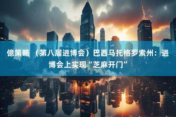 億策略 （第八届进博会）巴西马托格罗索州：进博会上实现“芝麻开门”